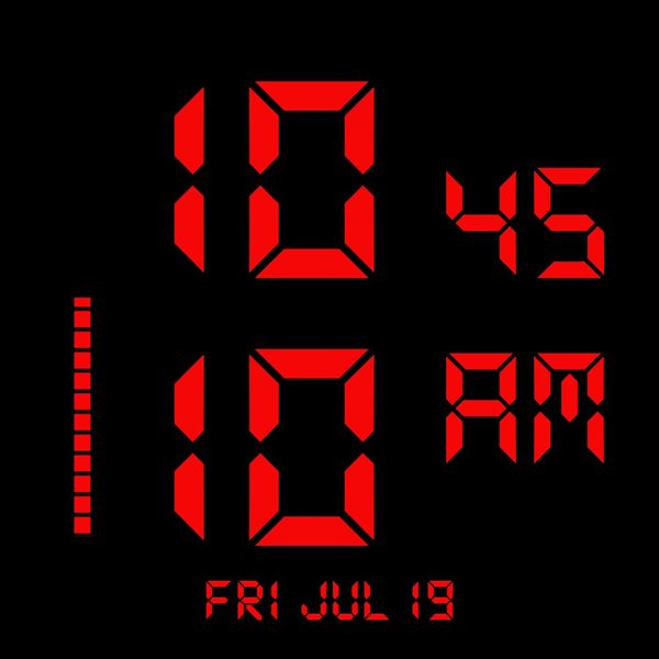 Modern Retro Digital 12 Hour