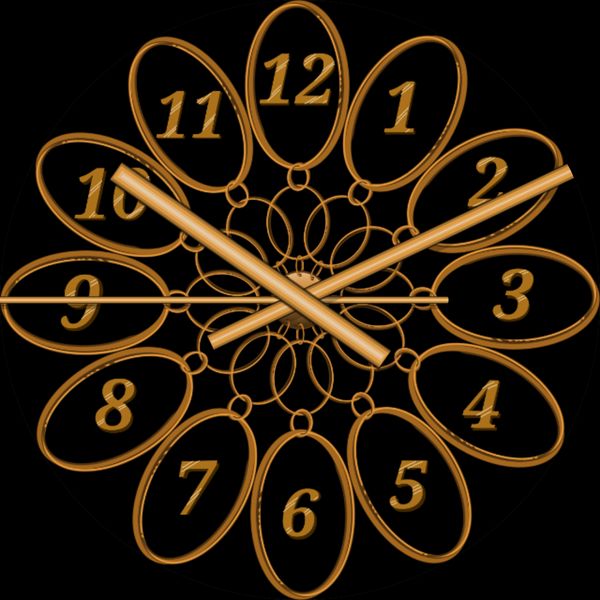 Links in Time (black and gold)
