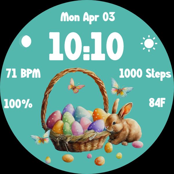 Bunny with Basket of Eggs