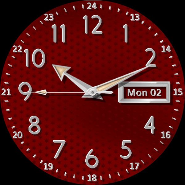 Red 24 Hour Analog