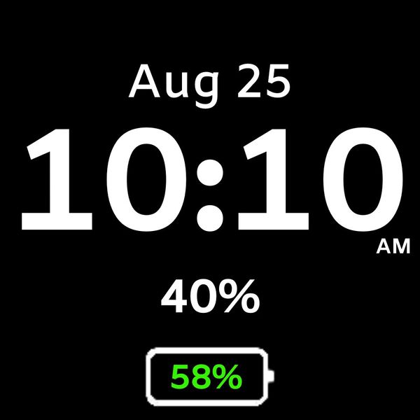 Large Digital Time & WX
