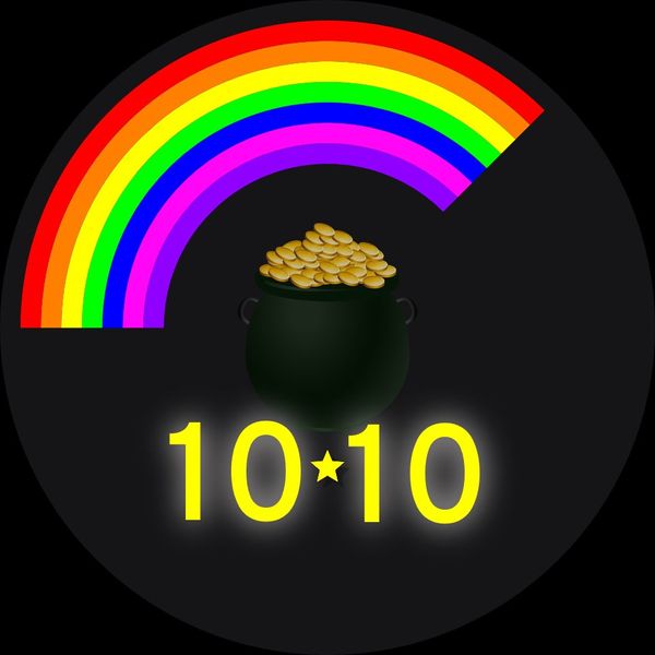 Rainbow with gold appearing