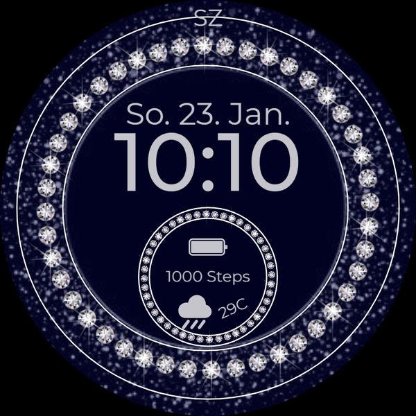 Glitter Girl Dark Blue