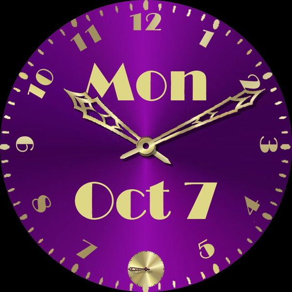 Shiny Purple & Gold - big date