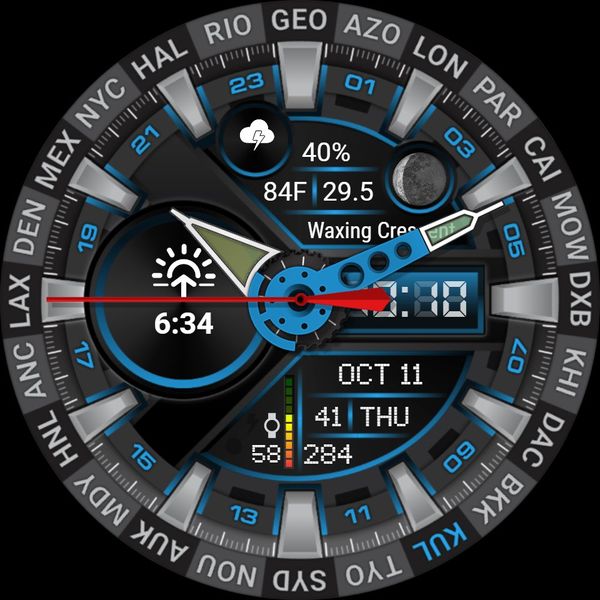 G7 Analog Digital TimeZone