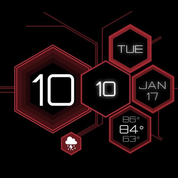 Hexcircuits Red
