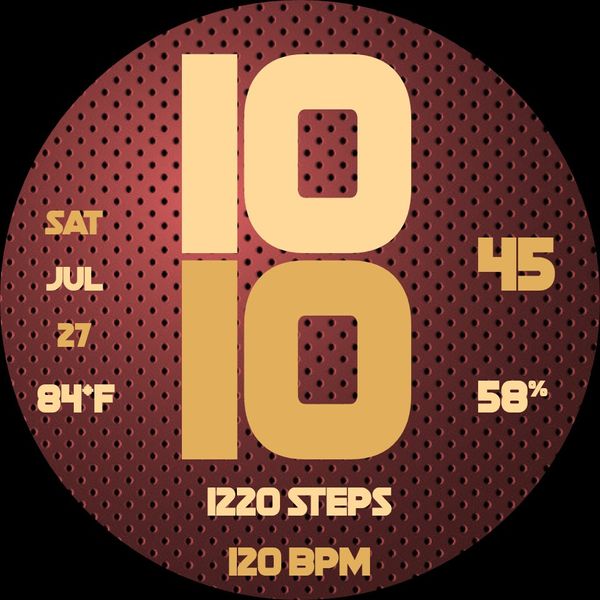 24h Gold & Red Modern Fitness