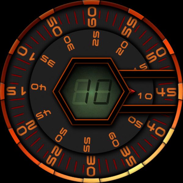 New digital orbital Watchface