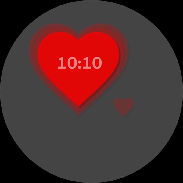 Valentines beating heart