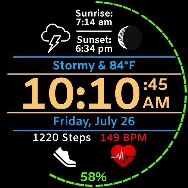 Weather & Fitness Battery Ring