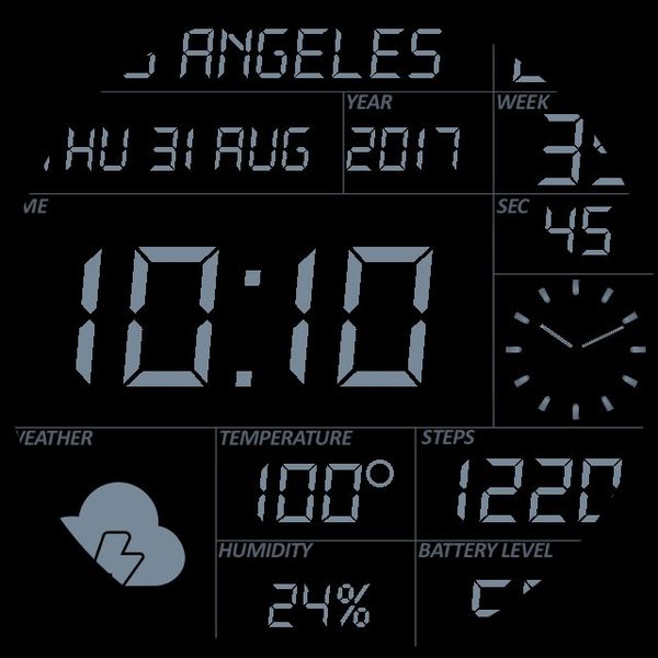 Hitech digital silver black