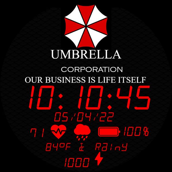 Umbrella Corp Watch face V. 2