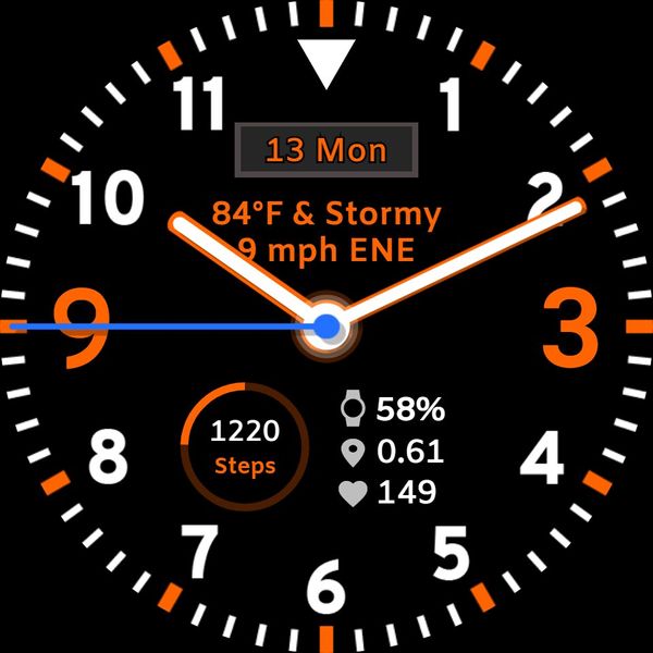 Ticwatch Pro Orange + weather