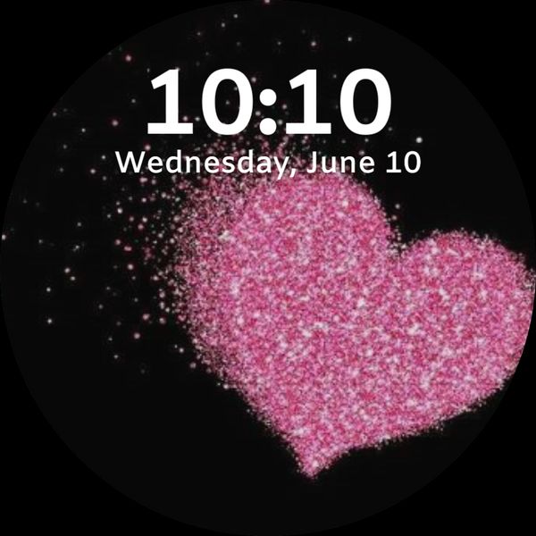 glittery heart