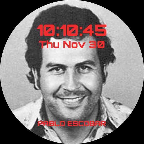 Pablo Escobar watch face