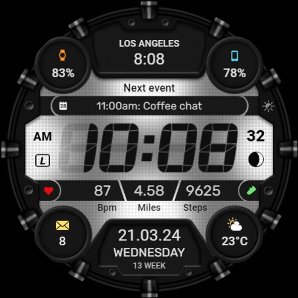 WFP 330 Digital LCD Watch Face