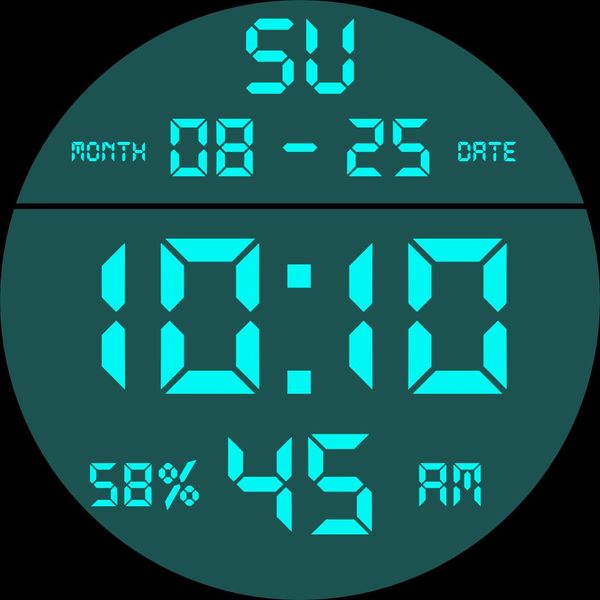 Green LCD Watch