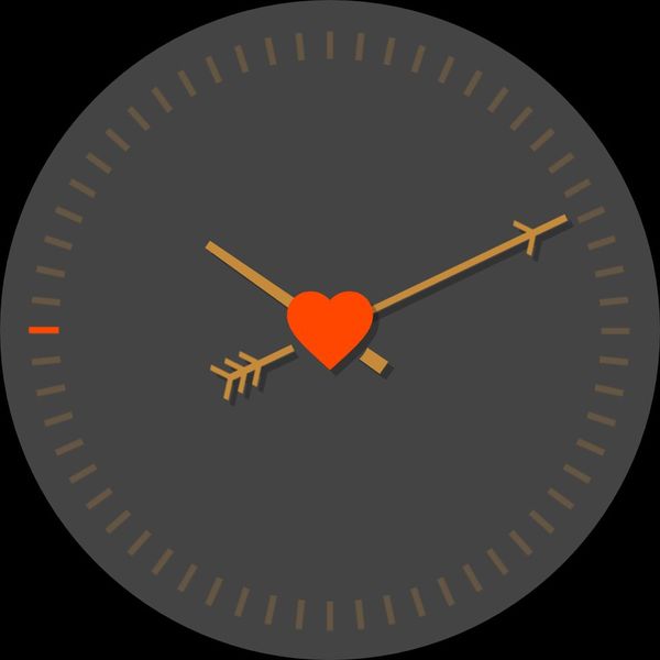Valentine arrow through heart