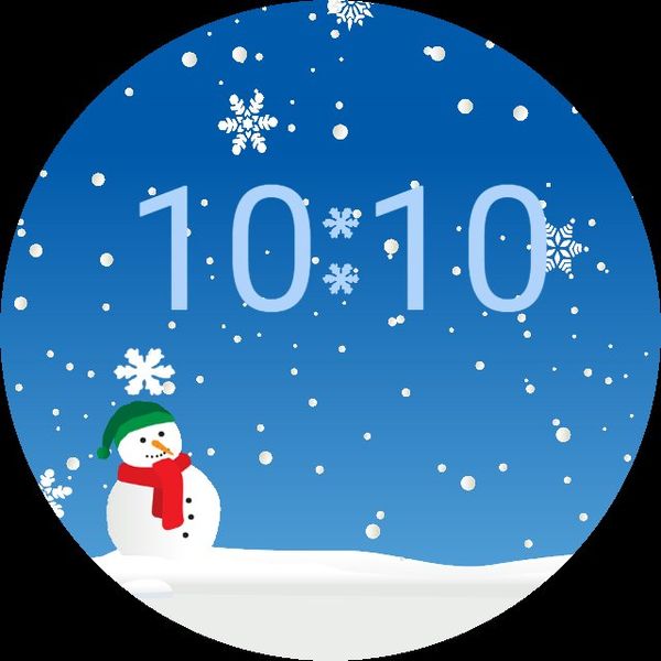 A Snowman in a Winter Scene