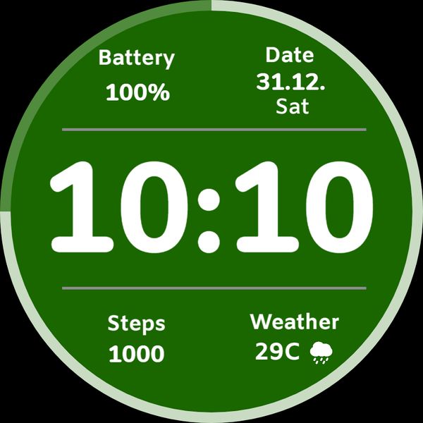 Simple clock Green