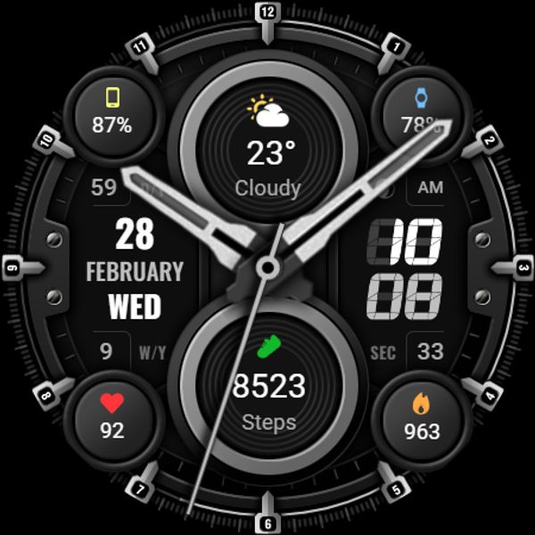 WFP 327 Hybrid watch face