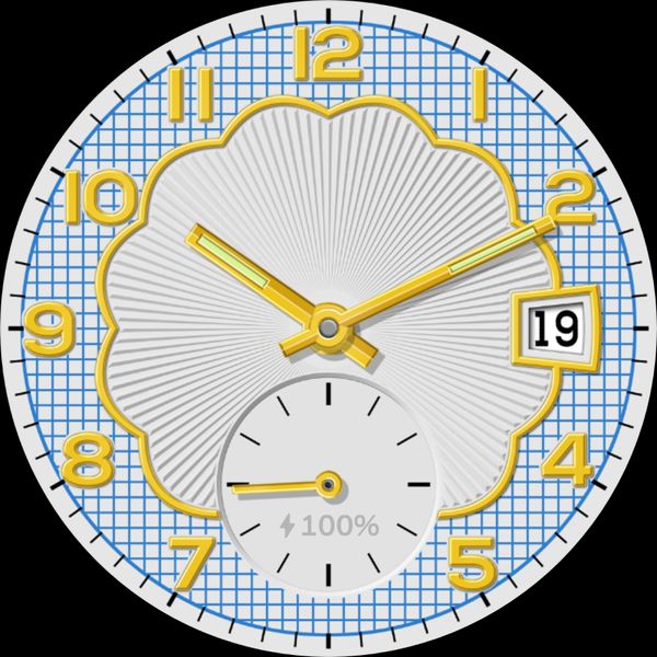 VR218b Scallop Grid Blue