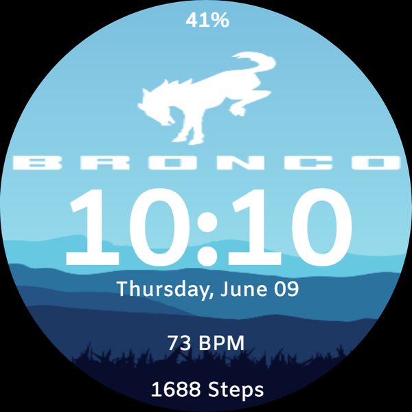 Blue Bronco Background