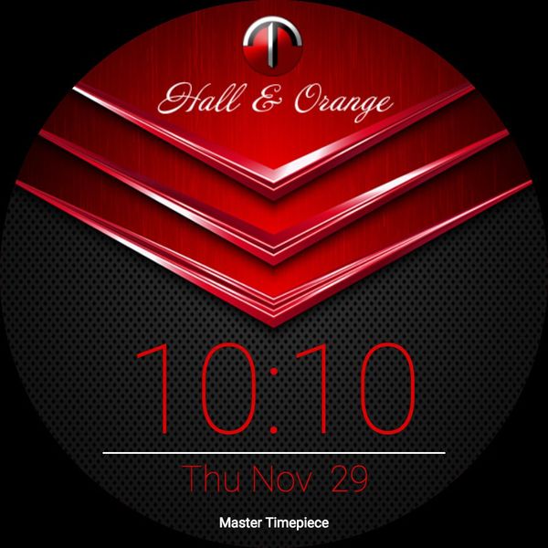 Hall & Orange Digital Red