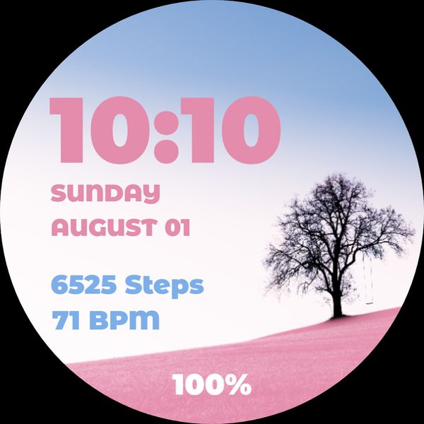 Simple Pink and tree
