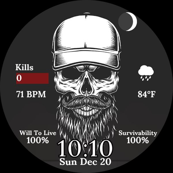 Bearded Skull in Ball Cap