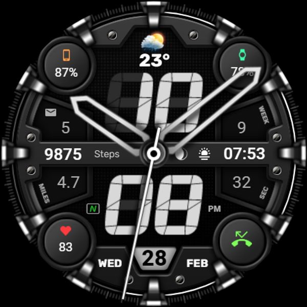 WFP 328 Hybrid watch face