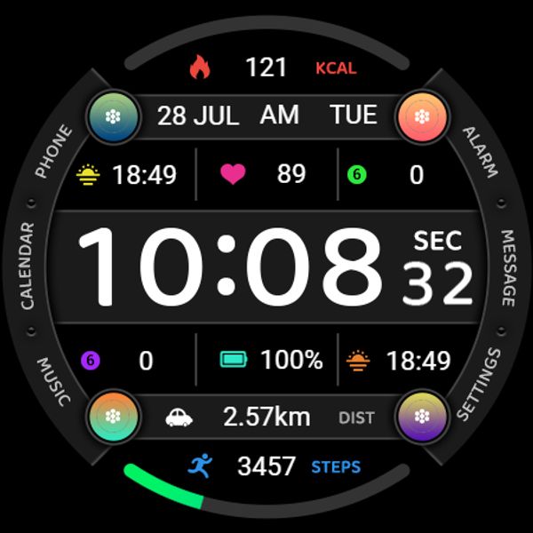 【Customize】Colorful Icon Clock