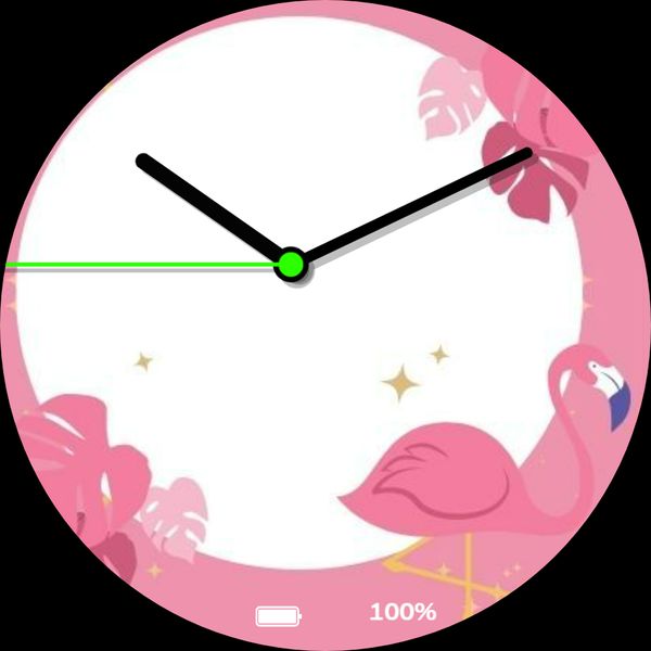 Simple Off Center Flamingo