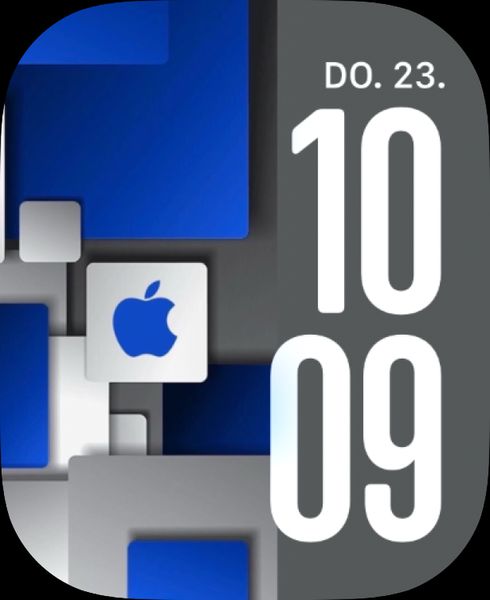 Blue and grey Apple