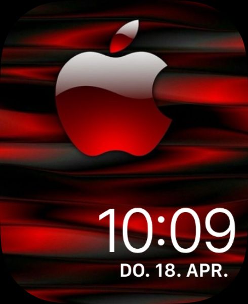 Apple Logo black and red