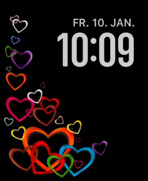 Colorful hearts