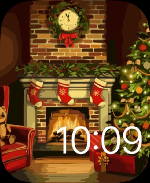 Christmas fireplace