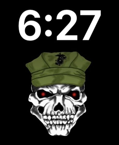 Marines drill Sargent skull
