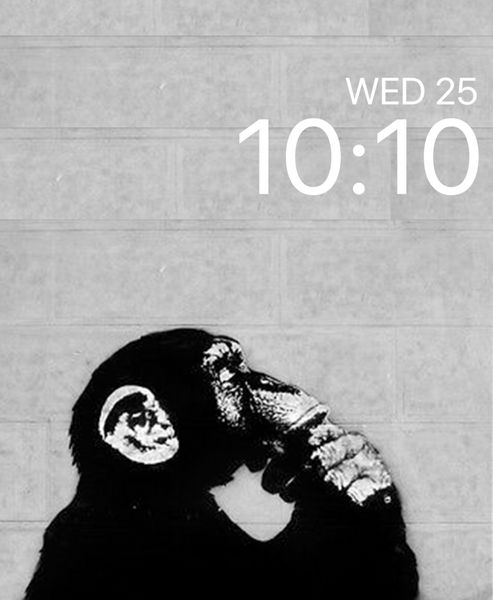 Banksy 4 Thinking Monkey