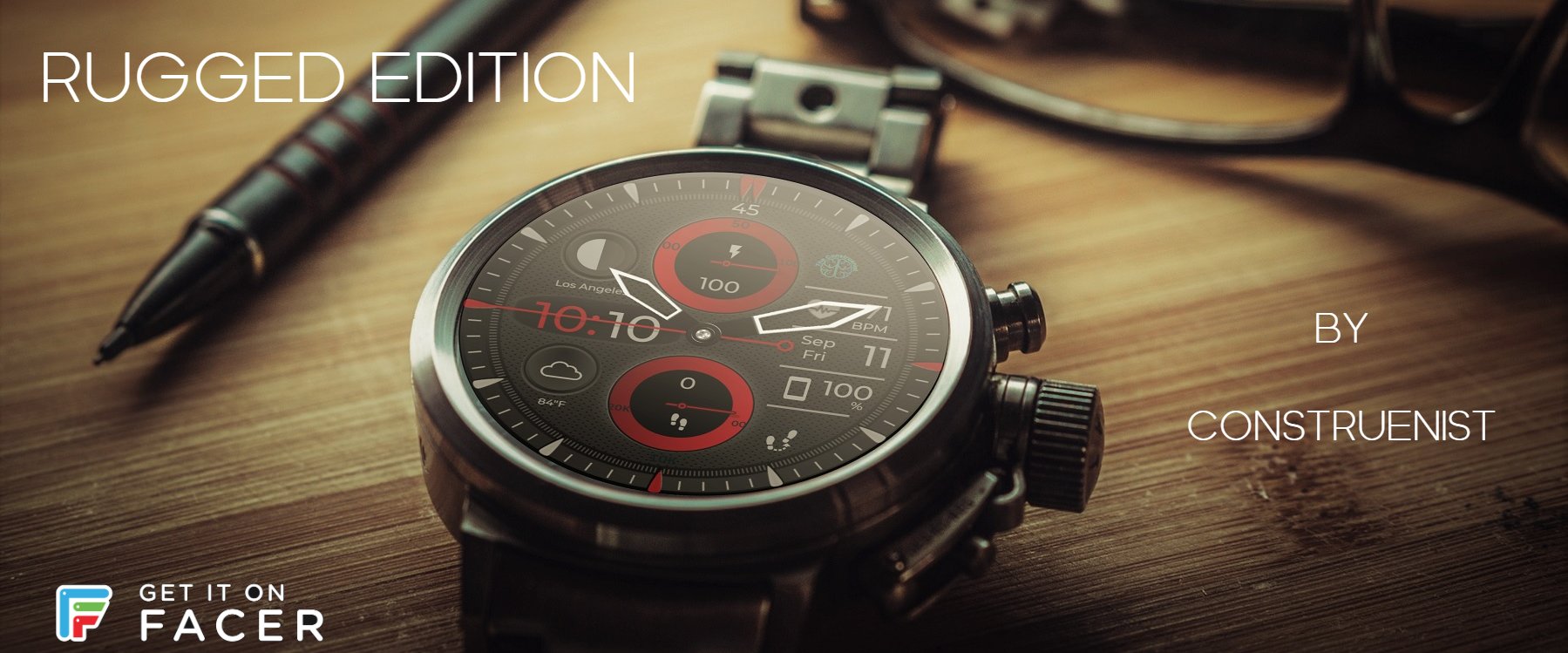 Rugged watch face collection