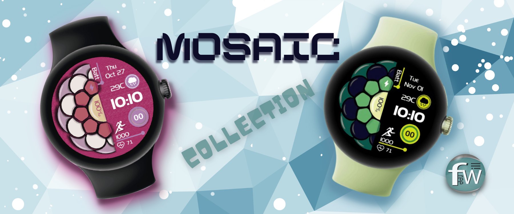 Mosaic Collection watch face collection