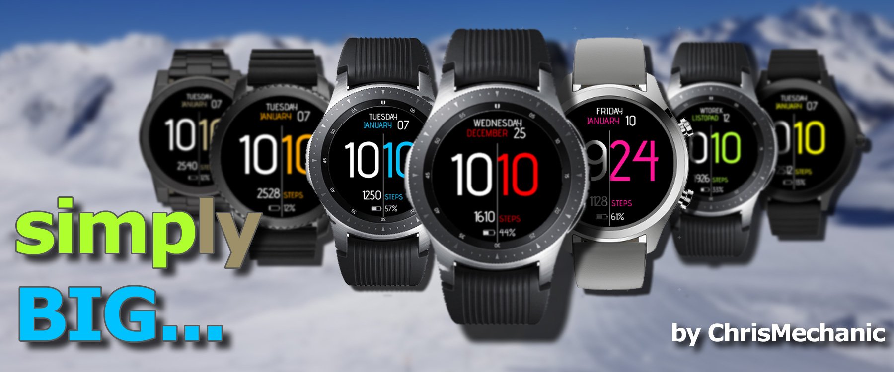 Simply BIG... watch face collection