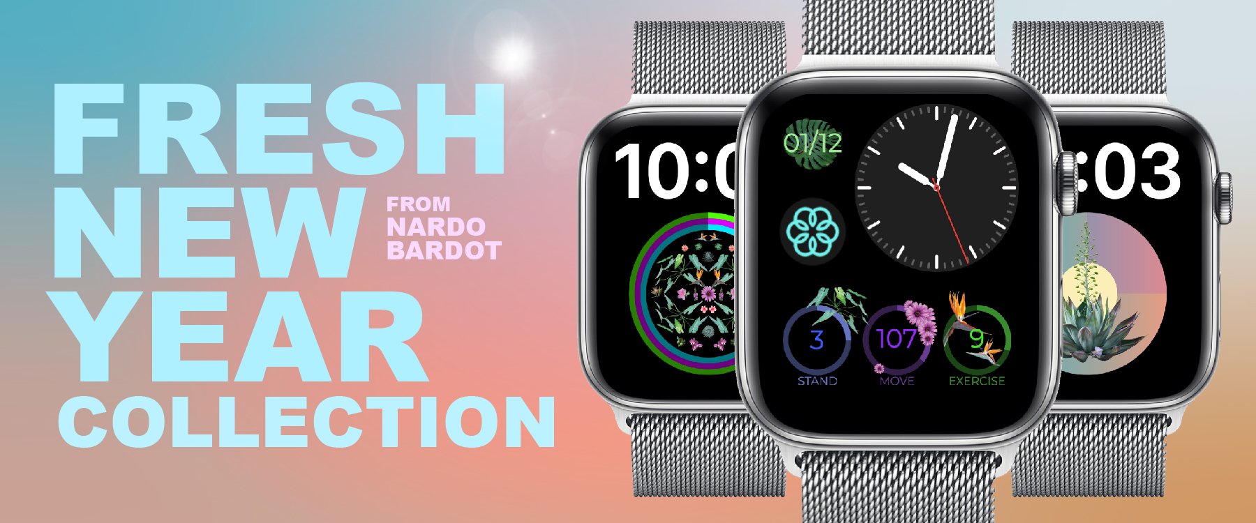 Fresh New Year Collection for iOS watch face collection